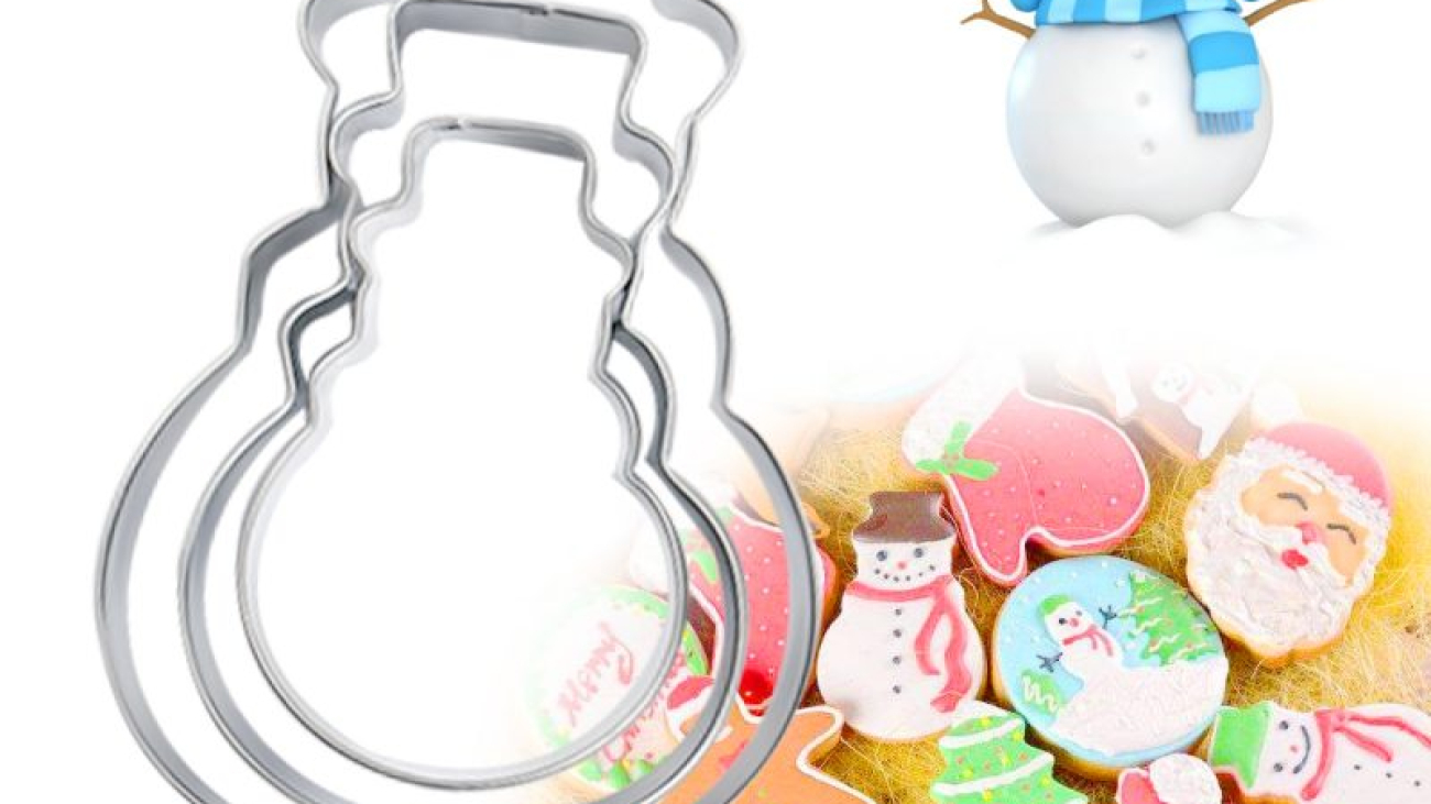 3pcs Cookie Cake Stand Stainless Steel Cutters Snowman Series Shape Biscuit Chocolate Set Decorating Tools 6 800x800 1