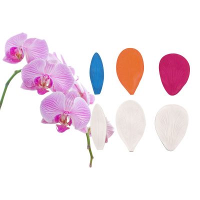 3 pcs/set Butterfly Orchid Petal Silicone Veiner Flower Silicone Moulds