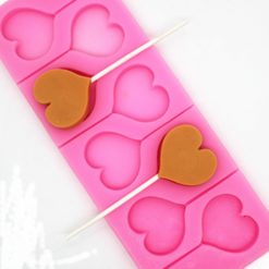 New Heart shape lollipop silicone mold 1