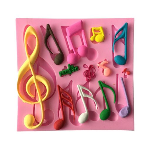 Pastry baking Tools Music Notes Shape Silicone Mold For Fondant Cake Mold Bakware Tools Soap Mold 5