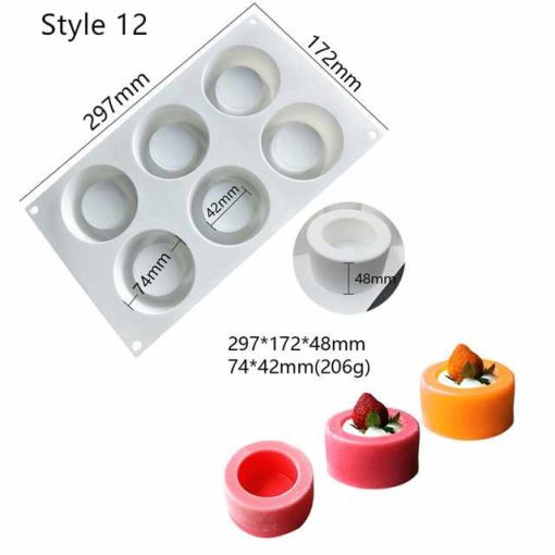 SHENHONG Art Cake Decorating Mold 3D Silicone Molds Baking Tools For Heart Round Cakes Chocolate Brownie 11.jpg 640x640 11