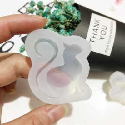 Lovely Cat Shape DIY Pendant Tools Jewelry Accessories Epoxy Silicone Mold