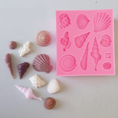 1Pcs DIY Lovely Shell Starfish Conch Sea Silicone Mold Fondant Cake Decorating Tools Soap Mold Cake Chocolate D0542