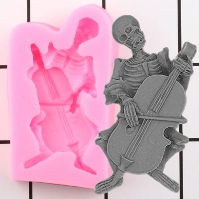 3D Skeleton Skull Silicone Molds Cello