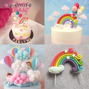 Rainbow Cake Toppers Birthday Party Decoration