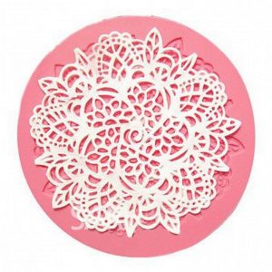 1Pcs Round Crown Shape Cake Silicone Mat Sugarcraft Fondant Cake Decorating Tools Kitchen Baking Silicone Lace Molds