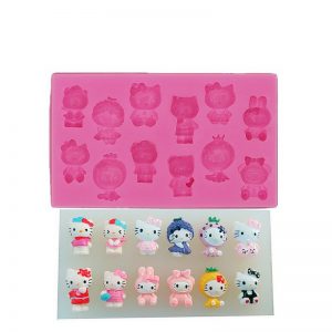 kitty cat silicone mold fondant cake handmade chocolate mold silicone mold