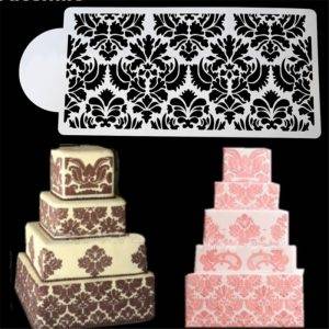 Flower Lace Border Decoration Cake Stencil