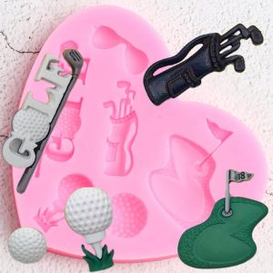 BAKEnCAKE Tools Golf Sport Glass Ball Silicone Mold Candy Chocolate Fondant Molds Sugarcraft DIY Party Cake Decorating Tools Cupcake Baking Mold