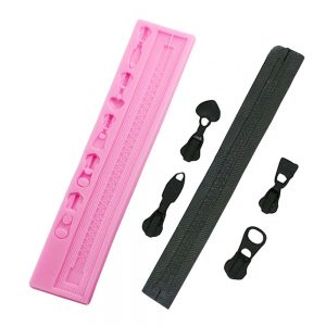 Zipper Cake Border Lace Silicone Molds Cartoon Birthday Cake Decorating