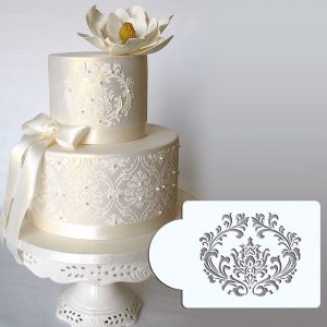 Filigree Damask Stencil Cake Set