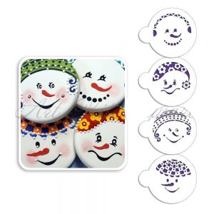 Snowkids Cookie Stencils, Cupcakes Stencil,Sugarcraft Fondant Cake Decoration Tools Christmas Decoration Supplies ST-28
