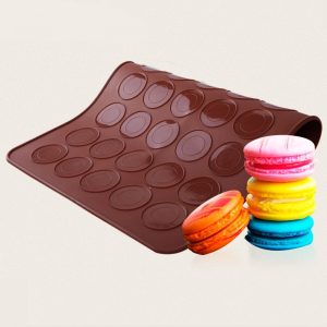 Wind flower High Temperature Resistant Food Grade DIY Macaroon Round Silicone Mat Oven Mat Biscuit Mold Tool