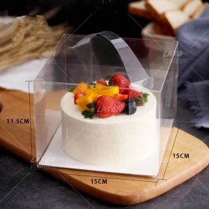 10 set of clear plastic Cake holder paper pad for baking cookie packaging decoration Bakery mini cakes muffins container Boxes