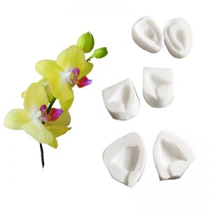 BAKEnCAKE Tools Flower Orchid Bud Silicone Mold Fondant