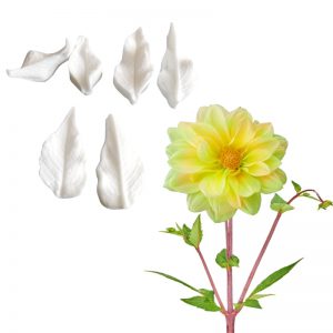 6pcs/lot Dahlia Leaf Silicone Mold