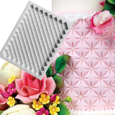 Food Grade Silicone Gypsophila Cake Decoration Mold Practical Diamond Square Lattice