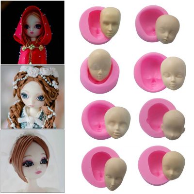 Cute Silicone Mold Baby Face Mold For Fondant Chocolate Soap