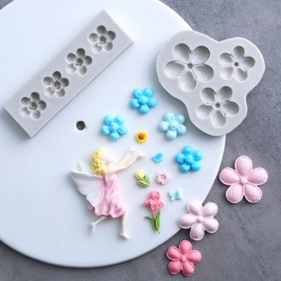 Flower Fairy Silicone Mold Fondant Mould Cake Decorating Tools Chocolate Gumpaste Mold, Sugarcraft