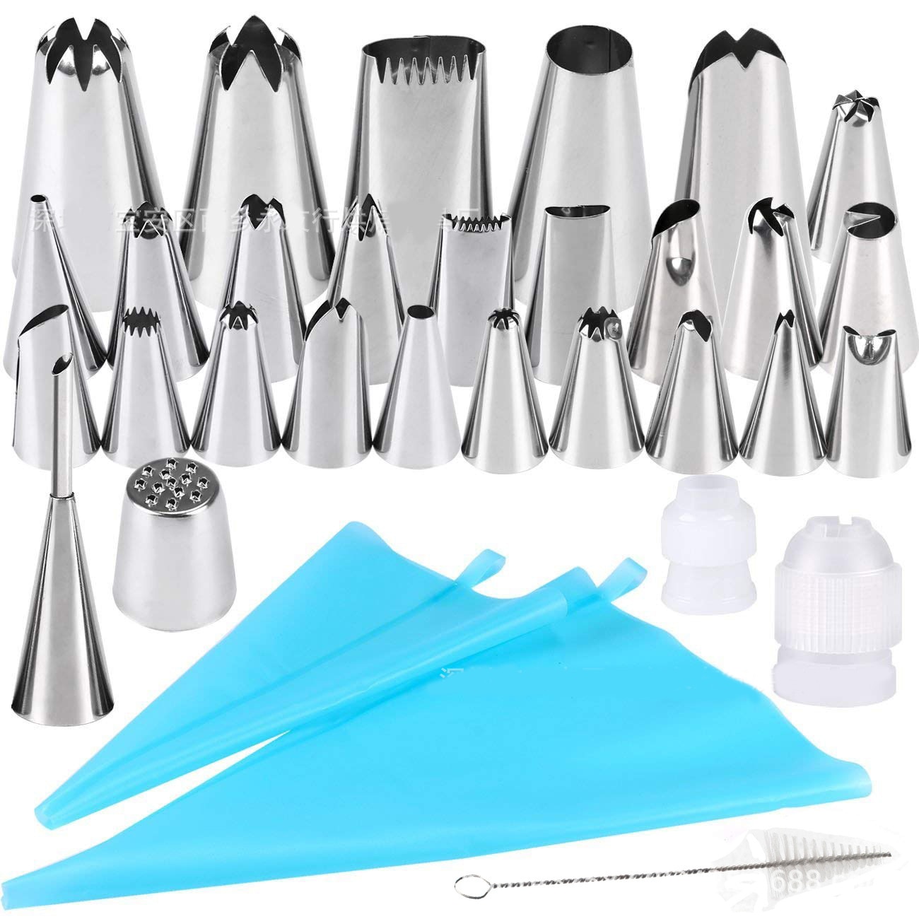 Cake Decorating Tip Sets 164pcs/127pcs/112pcs Pastry Bag Confectionery Accessories Nozzle Stainless Cream Cake Baking Tools GYH