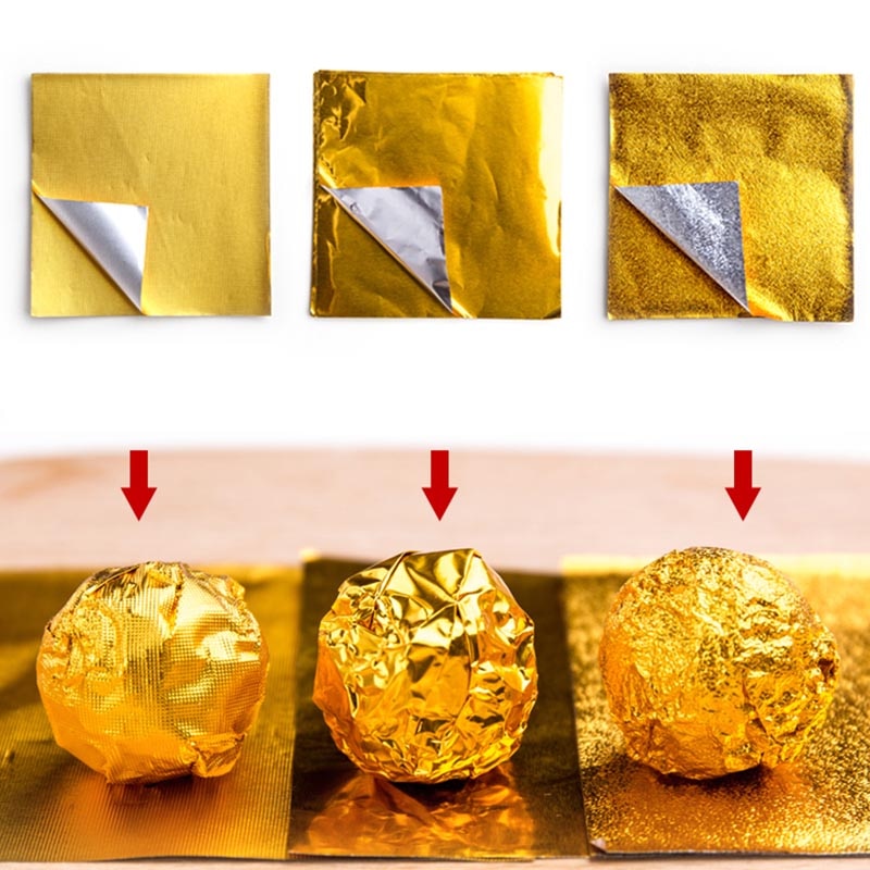 100pcs/Lot Gold Tinfoils Chocolate Candy Wrapping Papers