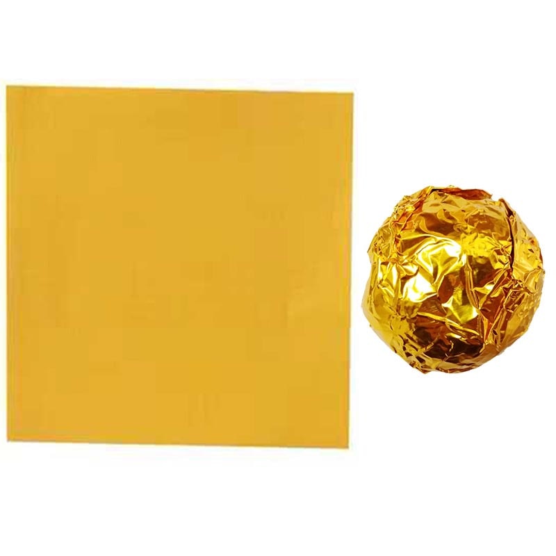 100pcs/Lot Gold Tinfoils Chocolate Candy Wrapping Papers