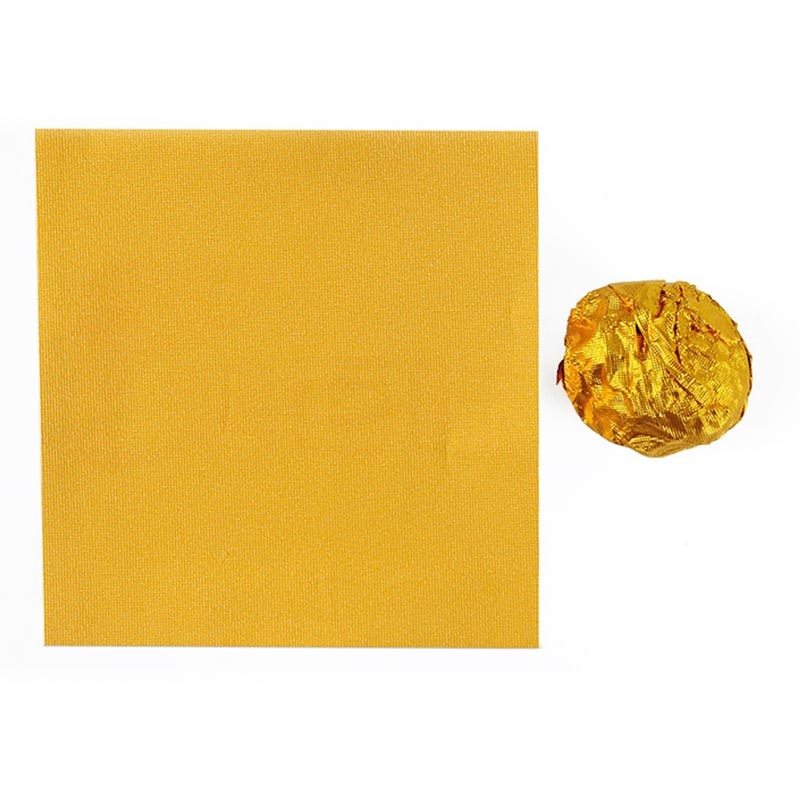 100pcs/Lot Gold Tinfoils Chocolate Candy Wrapping Papers