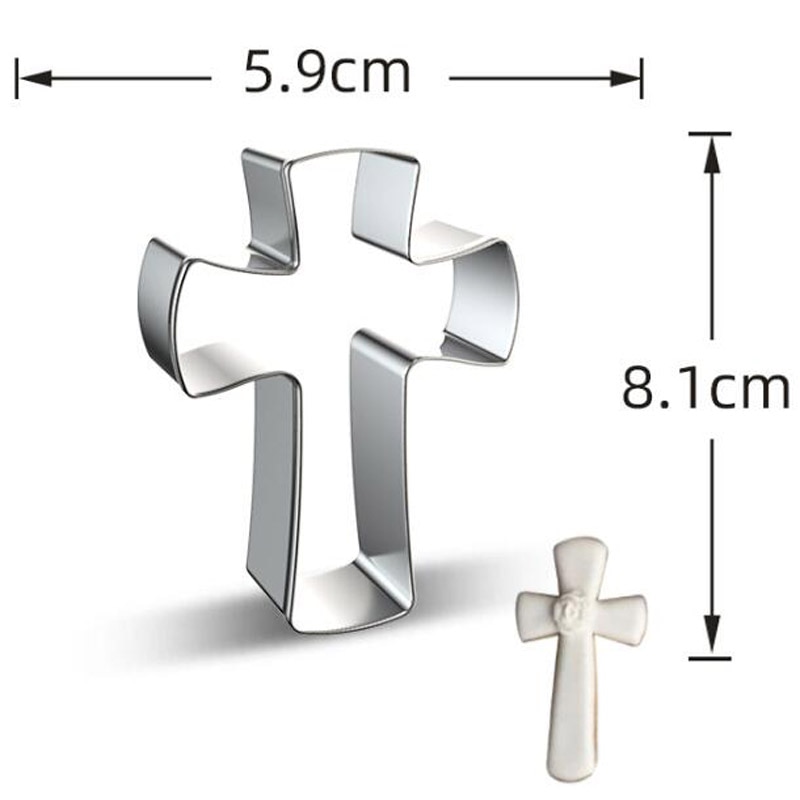 1pcs patisserie reposteria Bakeware Angel Cross Mold Metal Cookie Cutter Fondant Cake Decor Tools Cupcake Biscuit Pastry Mould