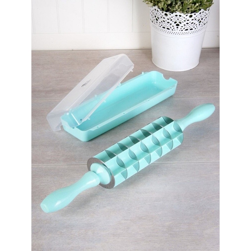 Rolling Pin 3in1 Mould Dough Cutter Press Ravioli Pasta Pizza Manti Wraper Dumpling Roller