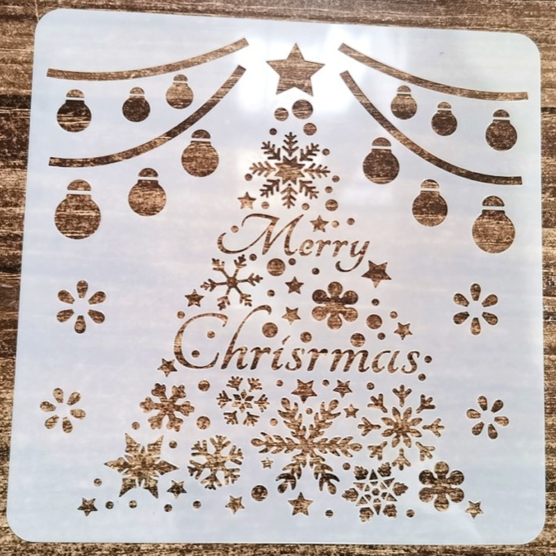 9pc Stencil Christmas Painting Template