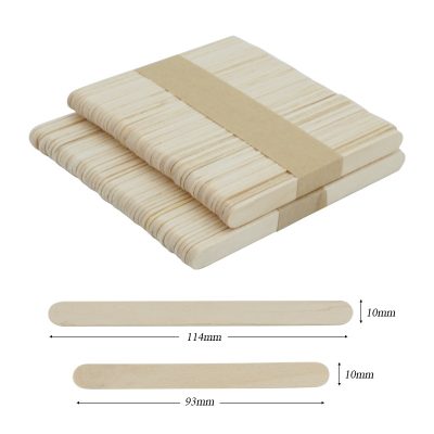 50 or 100pcs Ice Cream Popsicle Sticks Natural Wooden