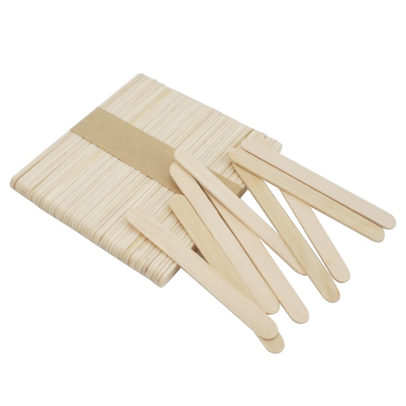 50 or 100pcs Ice Cream Popsicle Sticks Natural Wooden