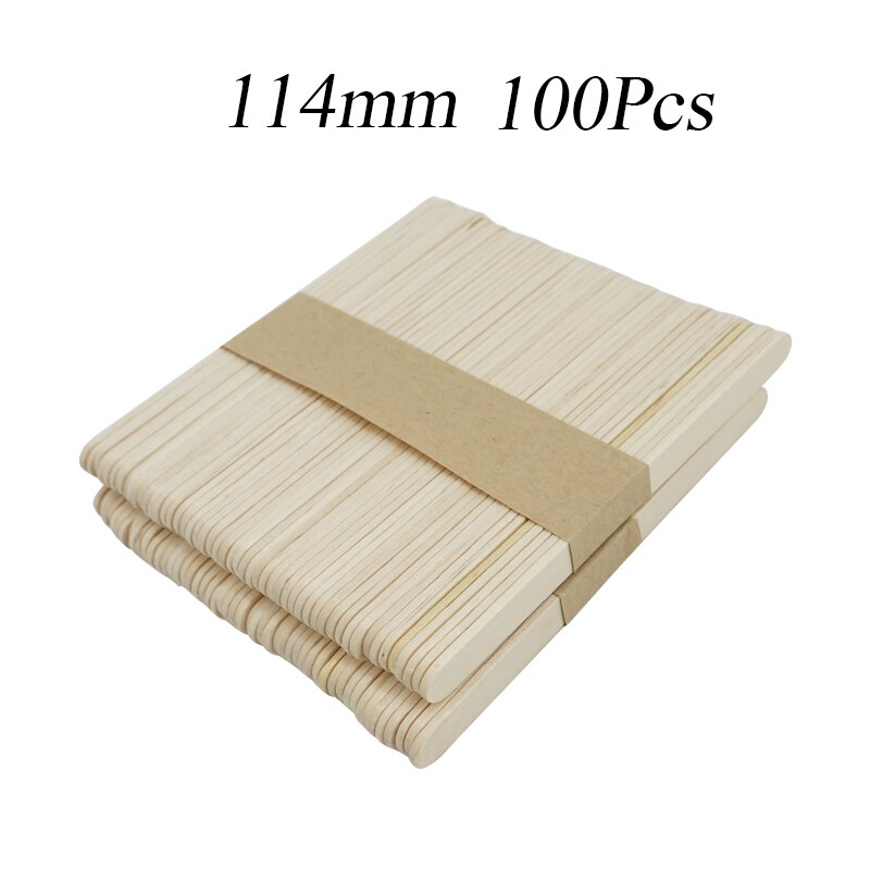 50 or 100pcs Ice Cream Popsicle Sticks Natural Wooden