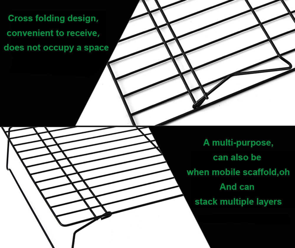 3Layers Stackable Wire Grid Cooling Tray