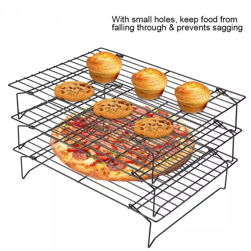 3Layers Stackable Wire Grid Cooling Tray