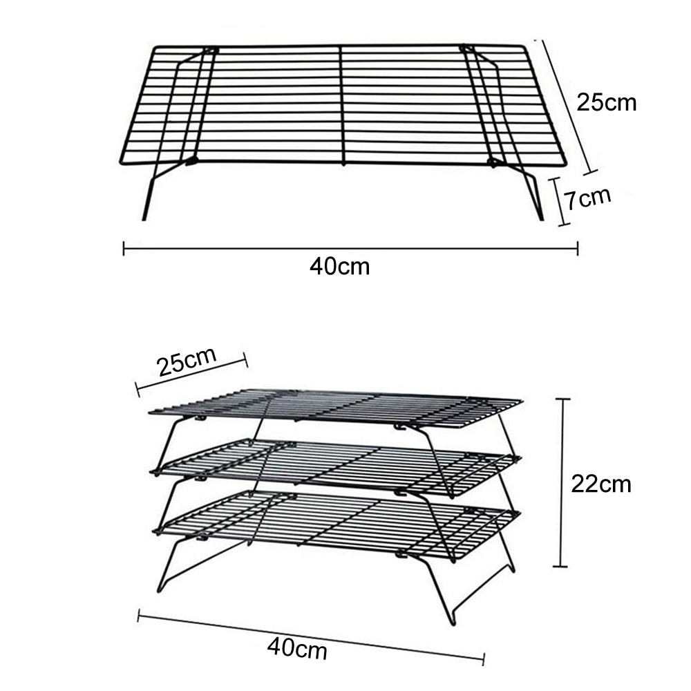 3Layers Stackable Wire Grid Cooling Tray