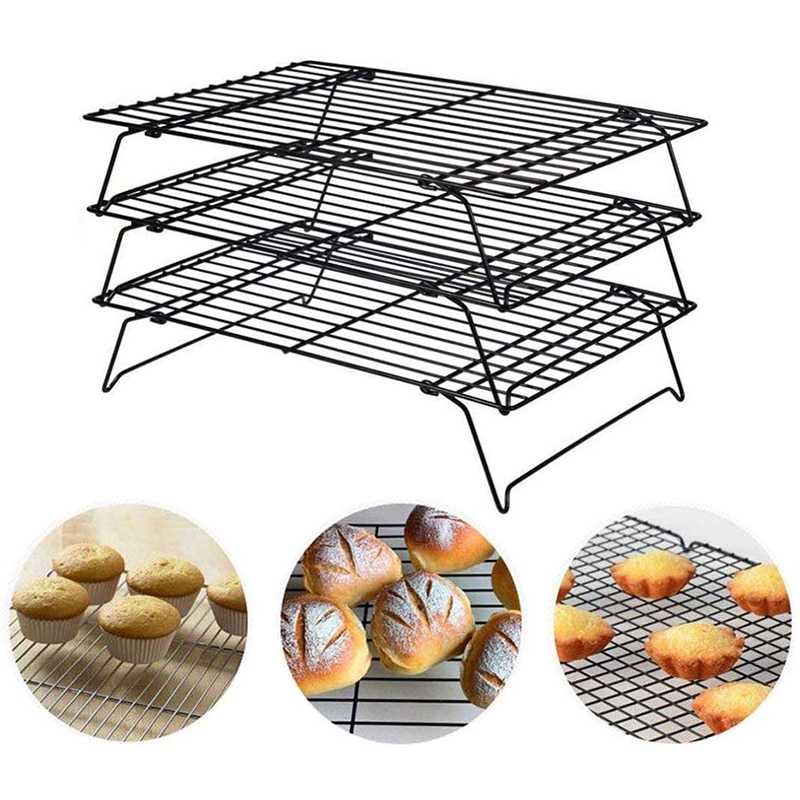 3Layers Stackable Wire Grid Cooling Tray