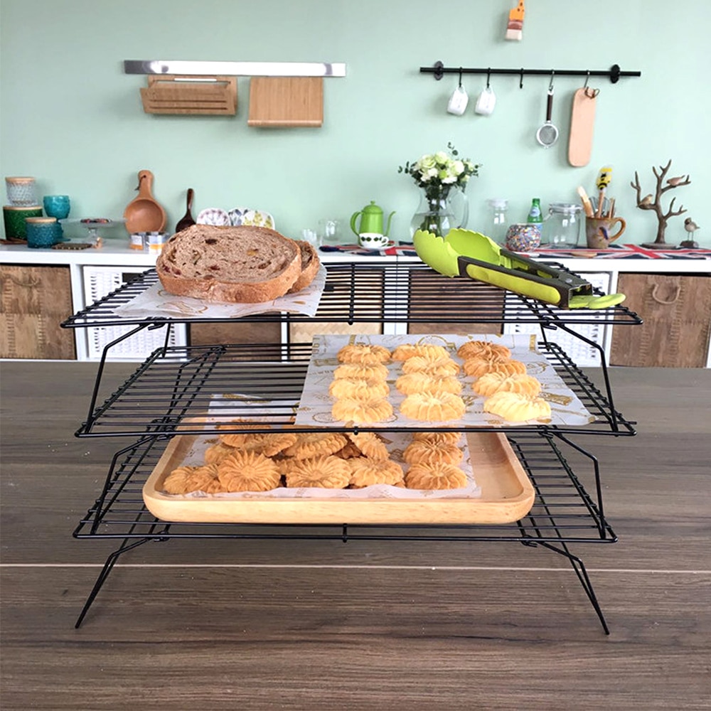 3Layers Stackable Wire Grid Cooling Tray