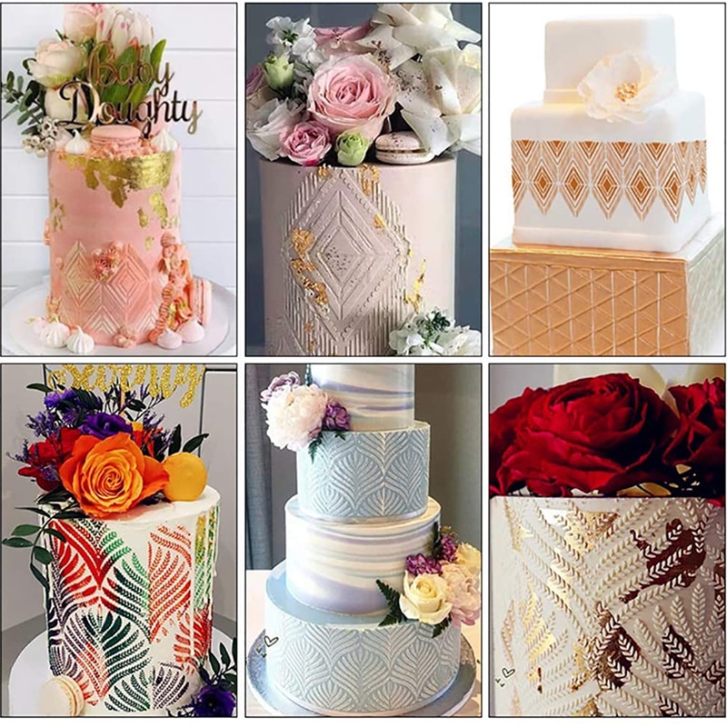 Fondant Cake Stamps Stencils Embossing