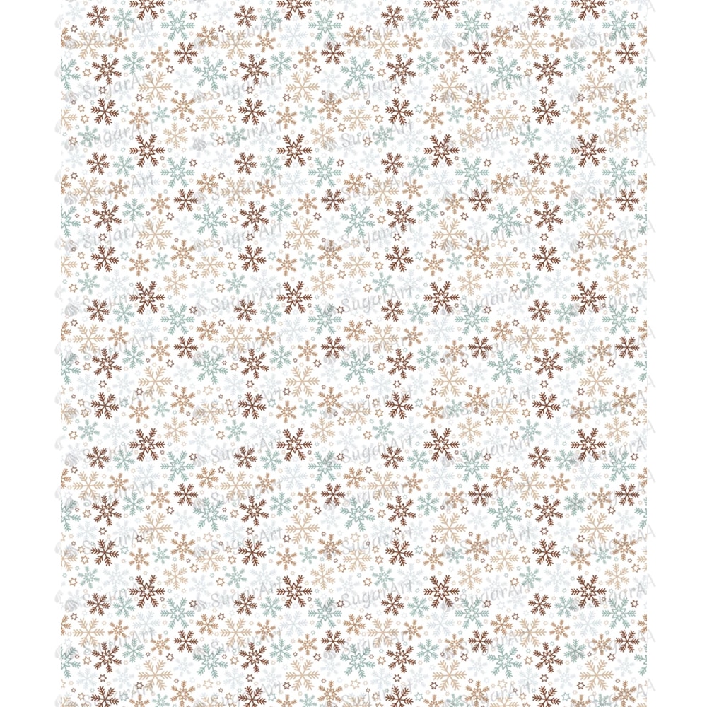 Mix Snowflake Shape Pattern Sugar Stamp Transfer Paper