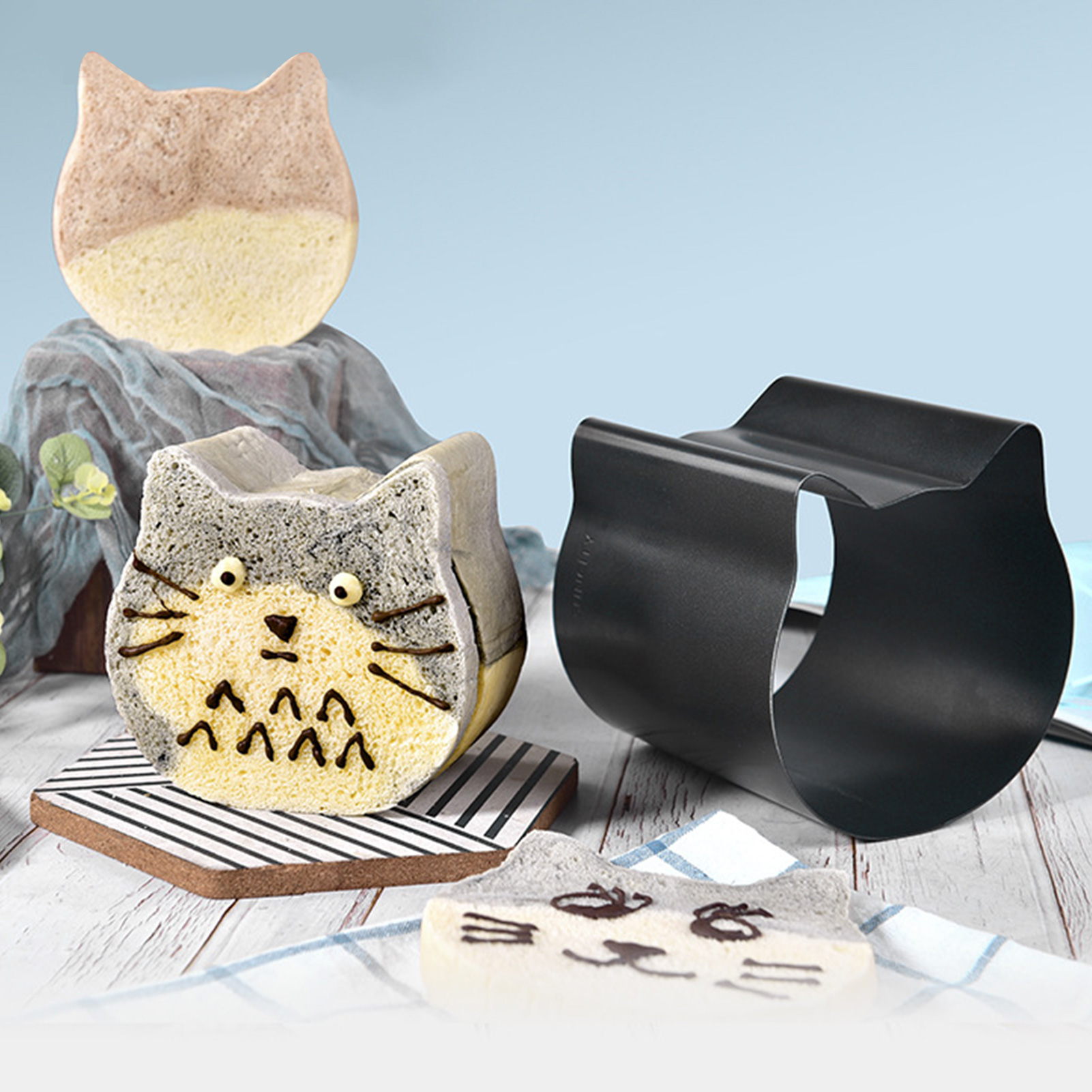 Cat-shaped Smooth Non-stick Bread Toast Box Mold