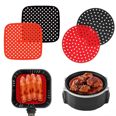 Silicone Air Fryer Liner Non-Stick Steamer Pad Air Fryer Accessory