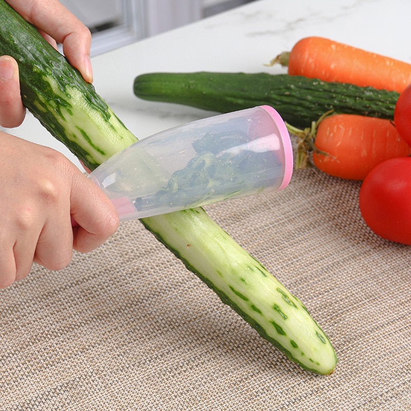 Vegetable Peeler with Container Gadget