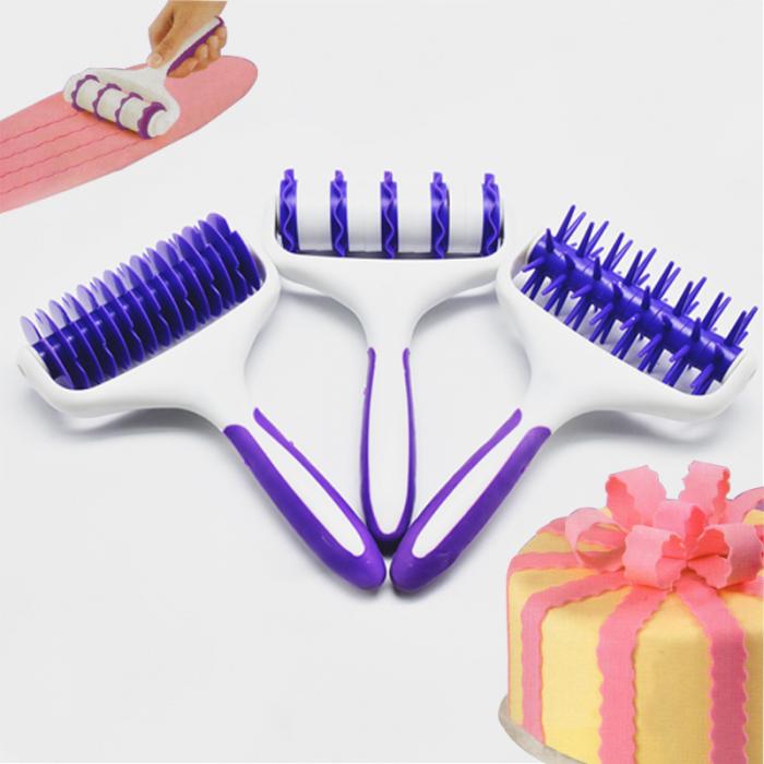 HOT DIY Fondant Strip Ribbon Rolling Pin Cutter Tool