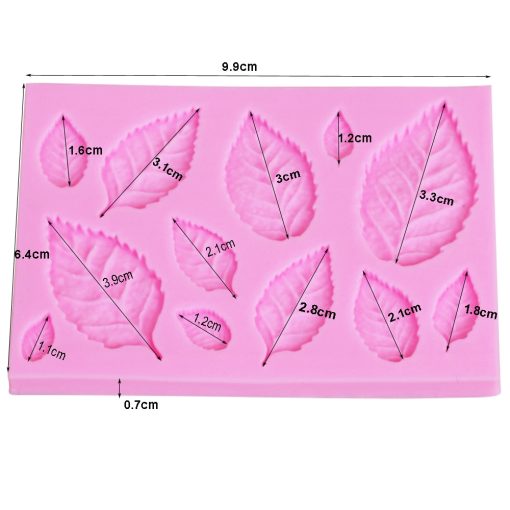 643457 Rose Leaves and Maple Silicone Mold