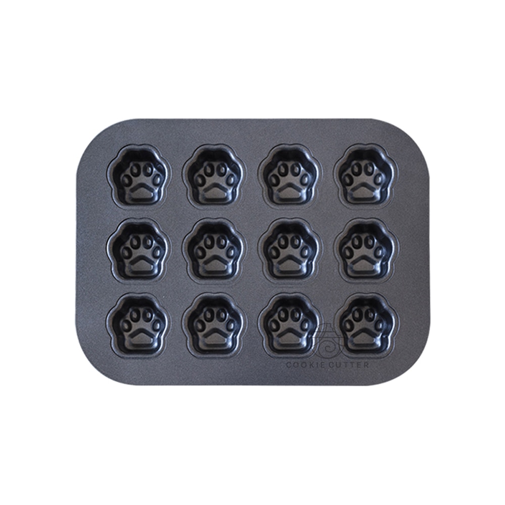 12 Cavity Cat Head Shape Cake Mold