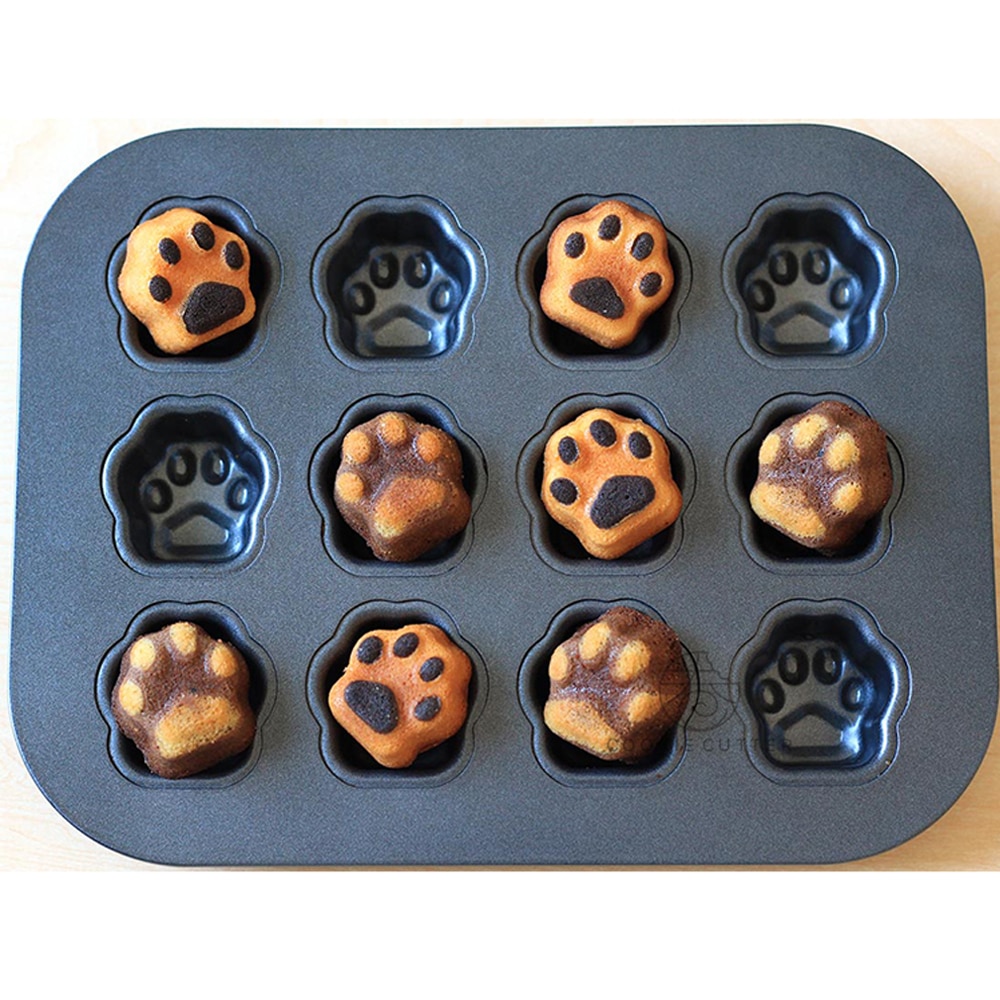 12 Cavity Cat Head Shape Cake Mold