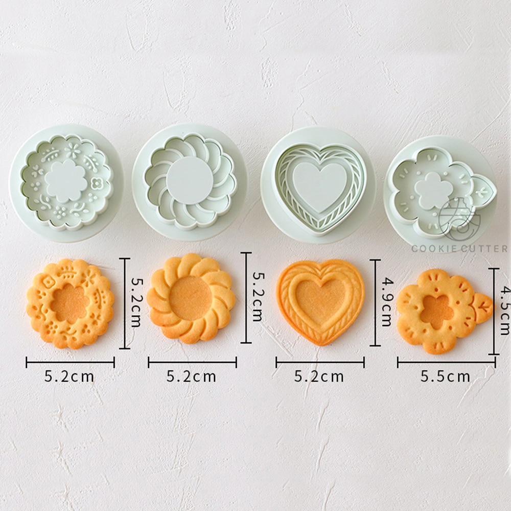 Valentine Day Sandwich Biscuit 3D plunger cutter