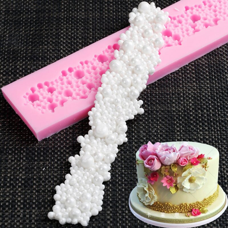 Flower Border Silicone Mold Fondant Mould Cake wedding Decorating Tools