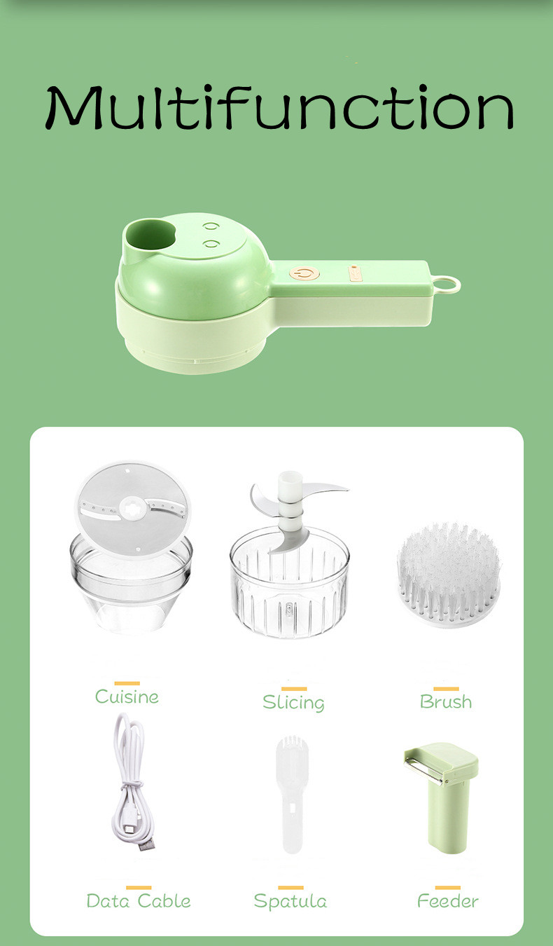 Electric Vegetable Cutter Set Handheld Wireless